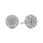 Diamond Cluster Stud Earrings (0.48ct) - Dracakis Jewellers